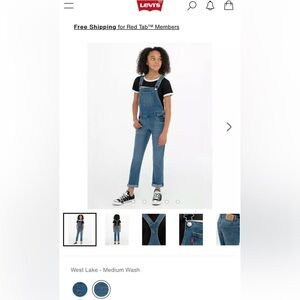 NEW Levi’s size 8 girls overalls